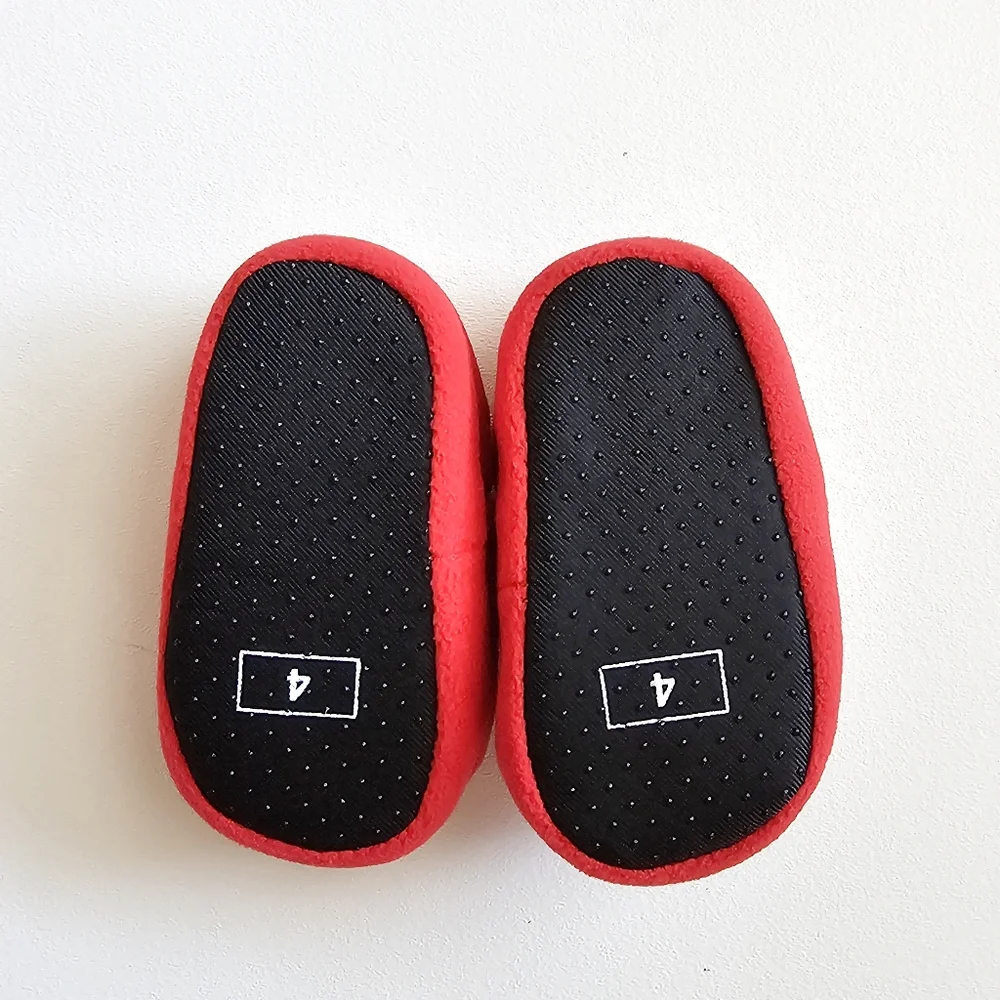 Sesame Street Red Elmo Kids Shoes Toddler Boy Soft Slippers Size 4
